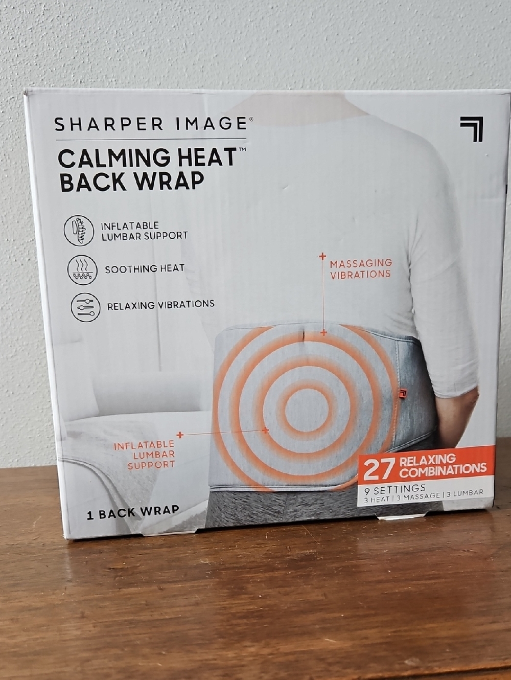 Sharper Image Calming Heat Back Wrap